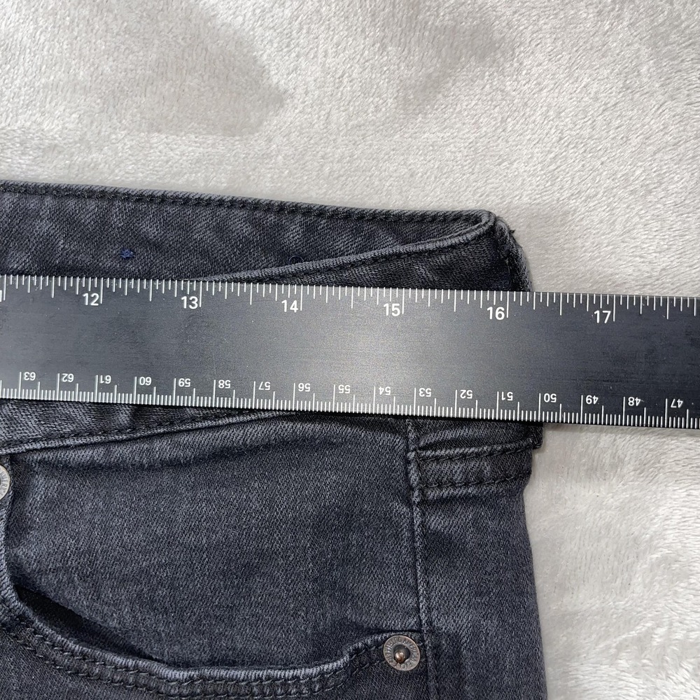 American Eagle Jeans Womens 12 Gray Charcoal Wash Super Stretch‎ Skinny 32x29.5 - Picture 6 of 10